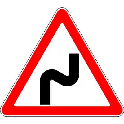 Знак 1.12.1 «Опасные повороты»