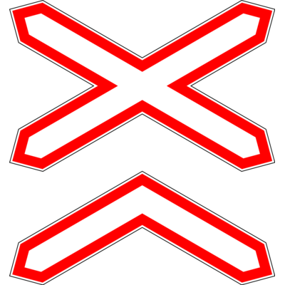 Знак 1.3.2 «Многопутная железная дорога»