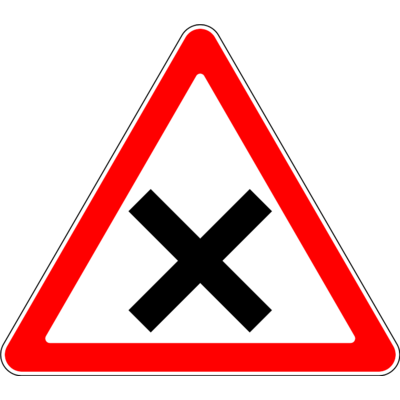 Знак 1.6 «Пересечение равнозначных дорог»