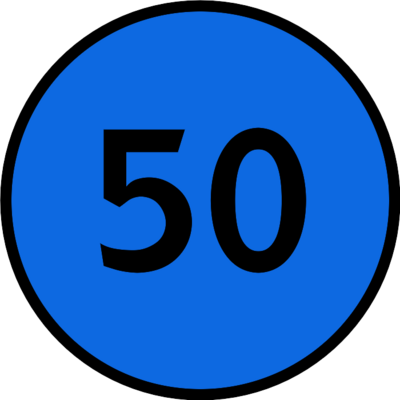 Знак 4.7 «Ограничение минимальной скорости»